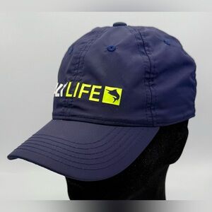 Salt Life Performance Lightweight Hat Cap Navy Blue Yellow Adjustable Youth NWOT